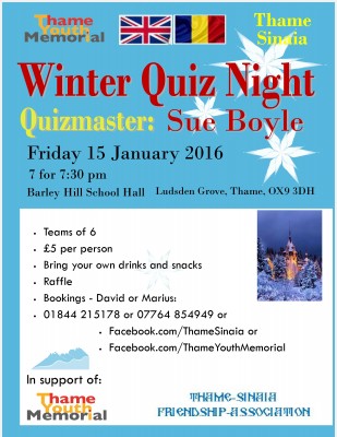 Thame Winter Quiz 2016 Jan