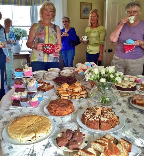 Sandra Plumb of Long Crendon's magnificent spread of cakes all baked by her!